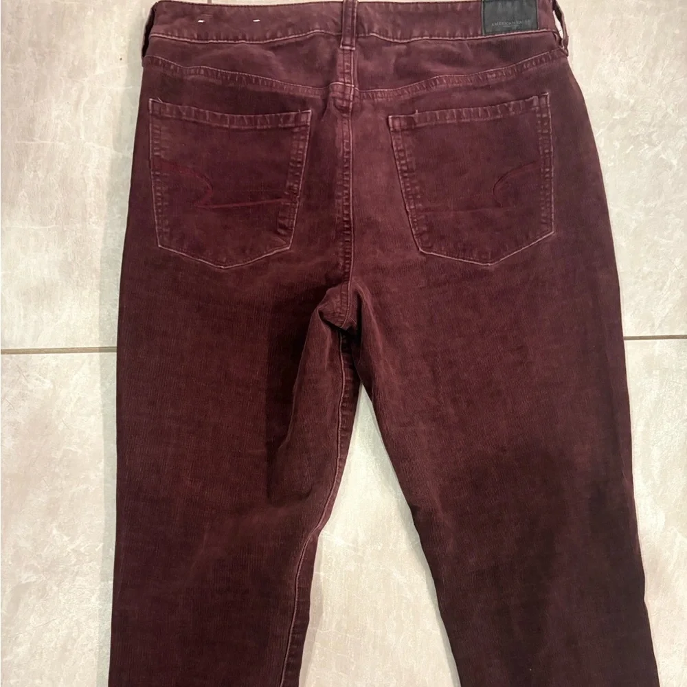 American Eagle Wine Red Corduroy Jeggings - Picture 5 of 9